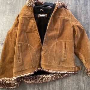 Canvas fur jacket